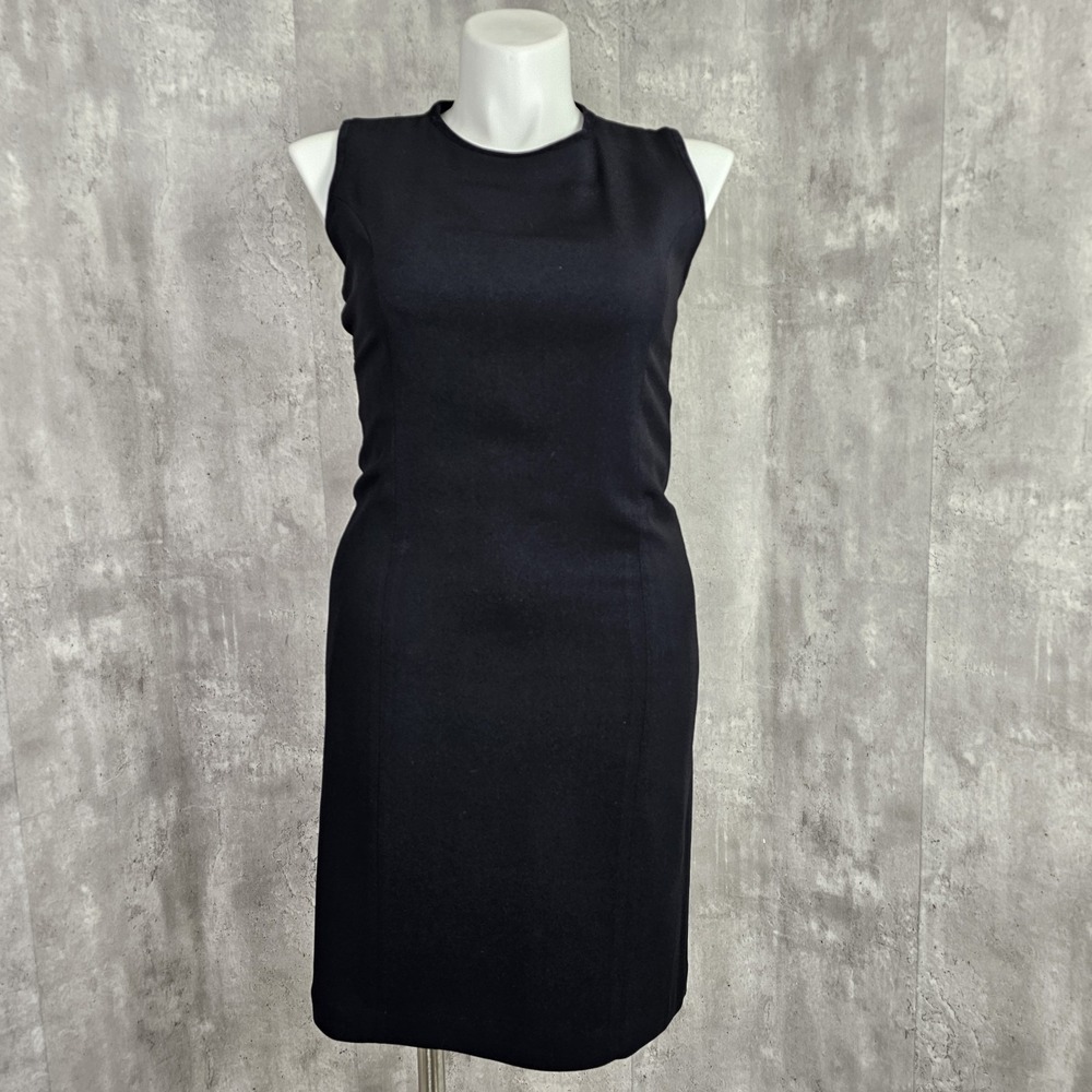 Halston Lifestyle Womens 12 Black Sheath Dress Sleeveless Career Business